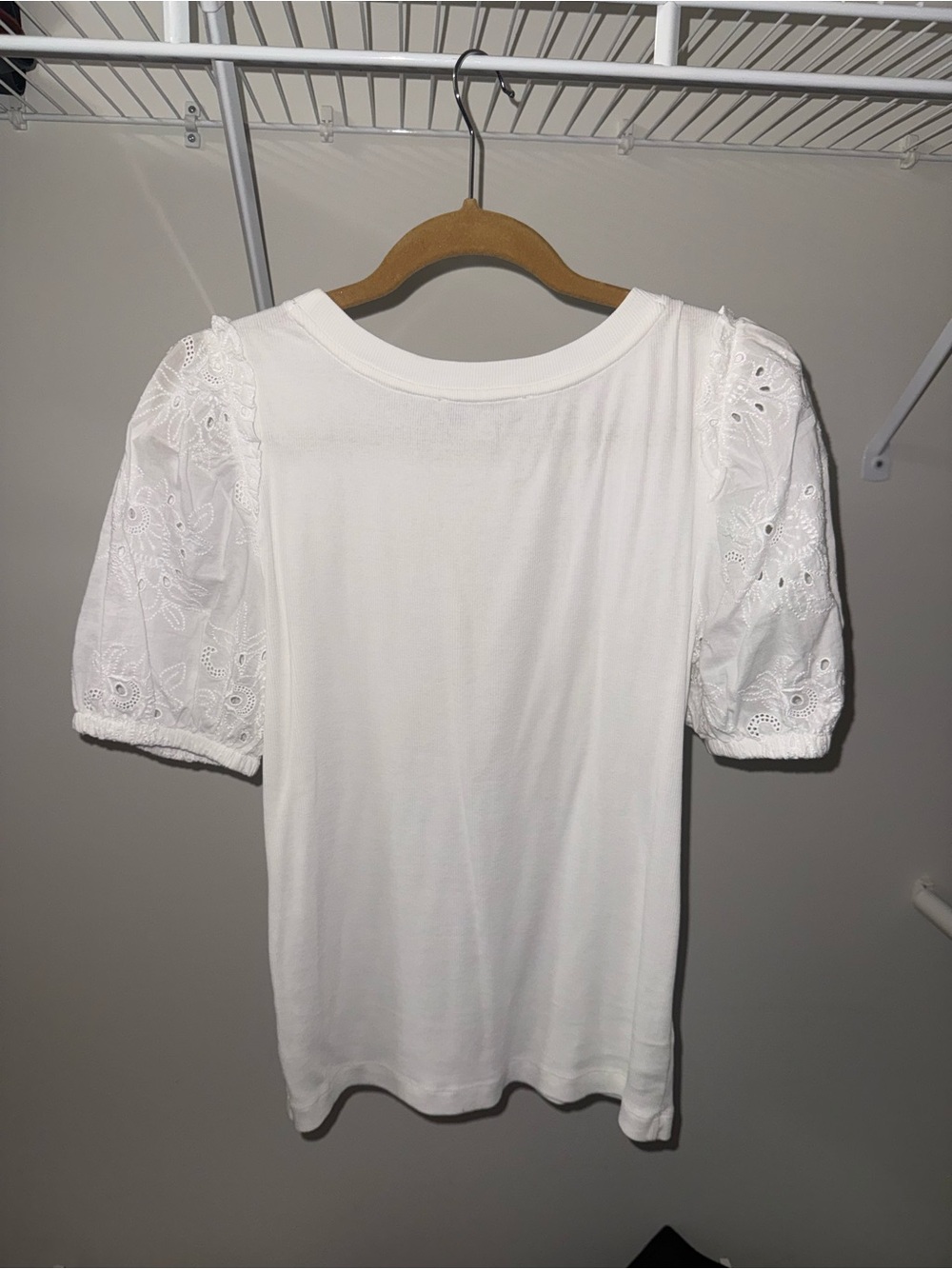 LOFT Light Blue Ruffled Ribbed Tank Top - Picture 6 of 6